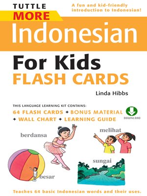 cover image of Tuttle More Indonesian for Kids Flash Cards